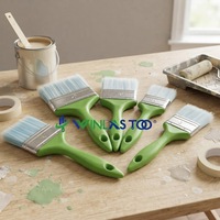 Brosse à rouleau industrielle personnalisée WINLASTOOLS avec manche en plastique, poils en 2 tailles, garantie de 3 ans pour la peinture murale, outil de bricolage