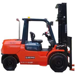 Used for Toyota 5T Diesel Engine Forklift Secondhand Internal Combustion <b>Transporting</b> Machine for Construction for Internal Work - Product Image 1