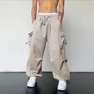 <span class=keywords><strong>Pantalon</strong></span> cargo fuselé <span class=keywords><strong>en</strong></span> <span class=keywords><strong>lin</strong></span> kaki bleu marine <span class=keywords><strong>pour</strong></span> femme, coupe ample, personnalisable, <span class=keywords><strong>pour</strong></span> <span class=keywords><strong>homme</strong></span>, style chef, <span class=keywords><strong>pas</strong></span> <span class=keywords><strong>cher</strong></span> - Product Image 3