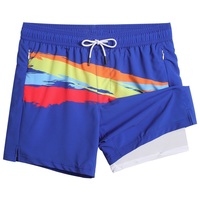 Oem Sommer gedruckt Baggy Boys übergroße benutzer definierte Sport kleidung 2 in 1 Hawaii Beach Shorts schnell trocknen atmungsaktive Bades horts für Männer