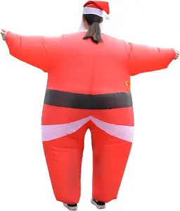 圣诞装饰品户外充气圣诞老人移动吉祥物服装成人尺寸充气纳维德诺