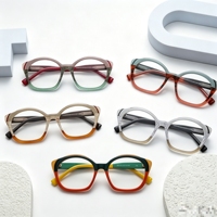 Monture de lunettes optiques en acétate, monture de lunettes de vue multicolores tendance pour femmes et hommes