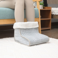 Chauffe-pieds électrique avec arrêt automatique, doublure amovible et lavable, pantoufles chauffantes thermiques