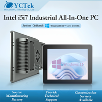 Panel PC Industrial Todo en Uno con Pantalla Táctil Capacitiva Intel Core I5/I7 (10.1 a 21.5 Pulgadas), Windows 11/10/7 o Ubuntu, de Montaje Empotrado