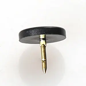 定制10毫米黑色塑料帽黄铜蝴蝶离合器销背徽章金属钉