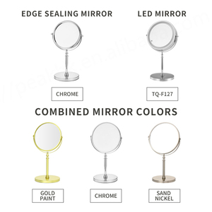 Recién llegado, espejo de metal de pie de escritorio con aumento, espejo cosmético de mesa de tocador duradero - Product Image 5