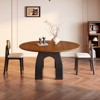 Table à manger en bois de style français classique de qualité supérieure pour les espaces compacts - Table à manger pliable extensible réglable pratique