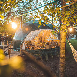 Tienda de Campañ<span class=keywords><strong>a</strong></span> Tipo Iglú Transparente para Glamping al Aire Libre, Domo Geodésico, Casa de Campañ<span class=keywords><strong>a</strong></span> con Baño para Hotel o Pequeños Eventos - Product Image 5