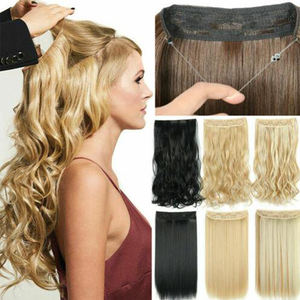 Extensiones de Cabello con cable Invisible para mujer, extensiones de cabello sin Clip, línea de pescado secreto rizado ombré, piezas de cabello sintético largo - Product Image 3