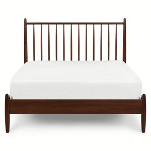 Cama Moderna Francesa de Alta Gama en Madera Sólida, Tamaño King y Queen, Diseño Elegante para Dormitorio - Product Image 1