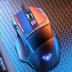 Hot Sell AULA S12 Wired Lightweight Ergonomics Gaming <b>Mouse</b> Honeycomb Design Gaming <b>Mouse</b> RGB Precision Sensor Gaming <b>Mouse</b> - Product Image 3