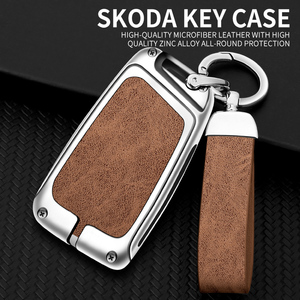 Nuova Cover <span class=keywords><strong>per</strong></span> Chiave in Lega di Zinco <span class=keywords><strong>per</strong></span> <span class=keywords><strong>Skoda</strong></span> Octavia <span class=keywords><strong>Kodiaq</strong></span> Superb Karoq Kamiq, <span class=keywords><strong>Accessori</strong></span> Decorativi <span class=keywords><strong>per</strong></span> Interni Auto - Product Image 2