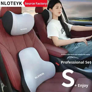 Coussin de siège de voiture de luxe en mousse à mémoire de forme, style professionnel, avec appui-tête, oreiller cervical et soutien lombaire, ventilation, fermeté moyenne - Product Image 6