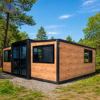 Villa modulaire préfabriquée à double aile certifiée CE RoHS SAA WaterMark UL, idéale pour hôtel, maison, bureau, entrepôt, en acier moderne extensible