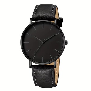 Relojes Casuales para Hombre, Relojes de Negocios Sencillos de Cuero Sintético, Relojes de Cuarzo para Hombre, Elección Ideal para Regalos - Product Image 1
