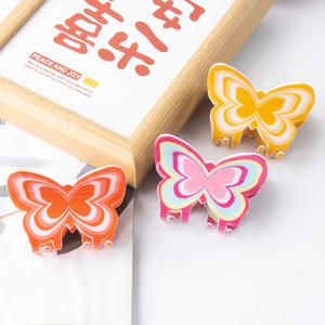 Korean Ins Style Solid Color Plastic Unisex Butterfly Hair Claw Clips Daily Use Elegant Accessories Wholesale - Product Image 3