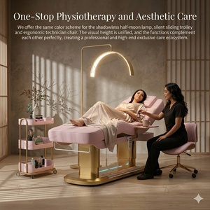 Lit <span class=keywords><strong>de</strong></span> beauté électrique <span class=keywords><strong>de</strong></span> luxe blanc en cuir, lit <span class=keywords><strong>de</strong></span> massage, lit <span class=keywords><strong>de</strong></span> soin du visage et des cils à 4 moteurs avec lumières, ensemble <span class=keywords><strong>de</strong></span> mobilier <span class=keywords><strong>de</strong></span> salon - Product Image 2