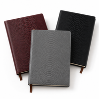 Carnet en cuir personnalisé effet croco python, journal de luxe monogrammé, logo doré sur mesure, 100 feuilles, reliure cousue, cadeau