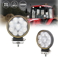 Meilleur éclairage de tracteur LED 12 volts homologué EMC R10, 12V 40W, 4 pouces rond, éclairage de travail pour tracteur agricole pour John Deere