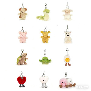 Jellycat Barcelona Oso Conejo Muñeco Llavero de Acero Completo con Tres Etiquetas Material Poliéster Regalo de Cumpleaños - Product Image 3