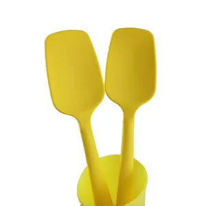 Espátula de cozinha sem costura, 10.7 polegadas, colher de cozinha, espátula de silicone para cozinhar e assar, de silicone, espátula flipper