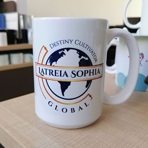 Taza de sublimación Impression Pioneer de 15 oz con revestimiento negro y superficie blanca para impresión personalizada, artículos promocionales para bebidas - Product Image 3