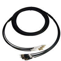 Câble optique multimode blindé en TPU 10G 4 cœurs OM3 pour extérieur, diamètre extérieur 5,0 mm avec connecteur
