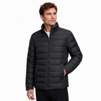 Veste matelassée pour homme à col montant, 90% polyester, fermeture éclair, ultra douce, respectueuse de la peau, imperméable, respirante, écologique, automne-hiver