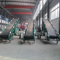 Cinta Transportadora Móvil Portátil con Banda de Goma Resistente al Fuego, Velocidad Ajustable, Longitud Personalizable para Uso Industrial