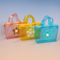 UIOWIO Tas Tangan Mini Kreatif Baru Kustom, Tas Penyimpanan Earphone PVC Tahan Air untuk Pelajar, Dompet Resleting, Tempat Kartu, Dompet Koin