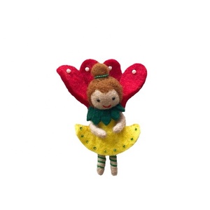 Hecho a mano Super suave felpa flor Hada muñeca Ángel colgante elfo diseño llavero con relleno <span class=keywords><strong>de</strong></span> algodón PP - Product Image 1