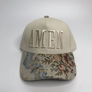 Gorra <span class=keywords><strong>de</strong></span> béisbol floral boutique con la inscripción 'God Is Good', visera floral, gorra cristiana con cierre ajustable tipo snapback, OEM/ODM - Product Image 4
