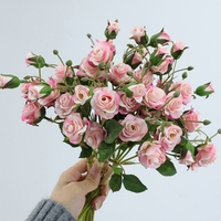 Fleurs artificielles en gros pour la décoration intérieure, branches de roses en soie, arrangements, décoration de mariage