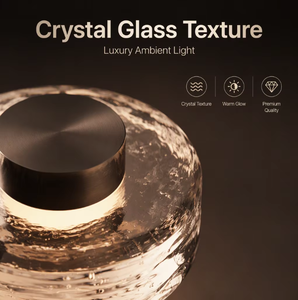 Lámpara de Mesa de Vidrio Burbuja Estilo Mid-Century en Oferta, Base de Hierro y Acero Inoxidable, Lámpara de Escritorio LED de Diseño para Decoración de Dormitorio u Hotel - Product Image 6