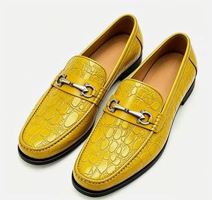 Mocasines de Cuero Genuino para Hombre, Punta Redonda, Sin Cordones, Suela de Goma Antideslizante, para Todas las Temporadas, Uso Formal y de Negocios - Product Image 4