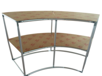 Comptoir promotionnel pliable, écologique, recyclable, en tissu tendu, pour salon professionnel, avec impression de logo personnalisé et support en aluminium