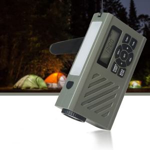 Radio à manivelle d'urgence pour la prévention des catastrophes, lampe torche solaire extérieure, radio numérique pleine bande avec affichage numérique et batterie externe - Product Image 2