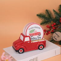 Redeco Vintage Weihnachtsfiguren Keramik-Untersetzer-Set, Glasierte Steinzeug-Weihnachtstassenhalter, Großhandel Feiertagsdekoration