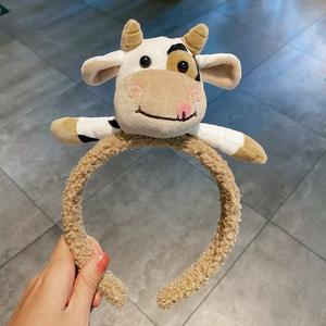 Nouveau bandeau de <span class=keywords><strong>fourrure</strong></span> de vache large faux-vison femmes bandeaux mode motif Animal cheveux cerceau cheveux accessoires - Product Image 6