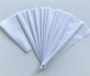 Ventilador de mano de plástico de 13 pulgadas con diseño OEM, colorido, para sublimación, con logo personalizado, para danza y actividades al aire libre. - Product Image 3