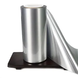 Матовая наклейка алюминиевая полиэфирная пленка Серебряная влагостойкая мягкая пленка ПЭТ металлизированная пленка