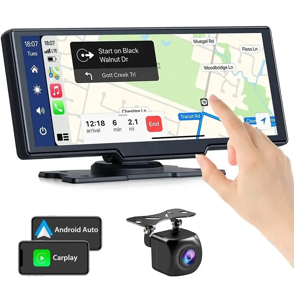 Vordere und hintere Doppel kameras 10,26-Zoll-Spiegel Apple CarPlay Android Auto Dashcam für PKW-Rückfahr kameras Dash Cam 2K