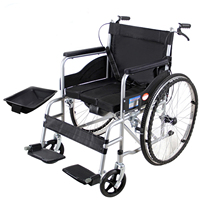 Fauteuil roulant pliable léger en acier au carbone, multifonctionnel avec table à manger et siège de toilette pour personnes âgées ou handicapées, pliage manuel
