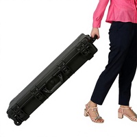 Valise portable en plastique IP65, longue, résistante aux chocs, avec roulettes, pour extérieur, avec doublure EVA, garantie d'un an