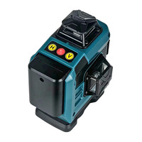 Niveau laser 5 points rouges 635 nm, auto-nivelant électronique, qualité industrielle, batterie Li-Ion