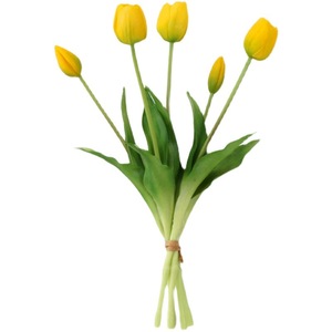 Tulipes artificielles 40 cm de haut, simulation PVC, plastique souple, pour décoration intérieure, arrangement pour la Saint-Valentin - Product Image 5