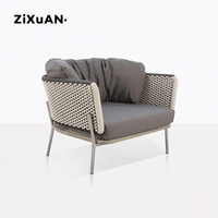 Canapé de luxe moderne pour hôtel, patio, villa, restaurant extérieur, balcon, jardin, piscine, table basse étanche, mobilier de loisirs