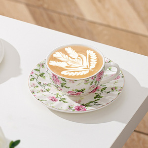 Wholesale Vintage <b>Tea</b> <b>Cup</b> <b>Set</b> of 2 Ceramic <b>Cup</b> and Saucer Floral Coffee <b>Cup</b> <b>Set</b> in Gift Box - Product Image 6