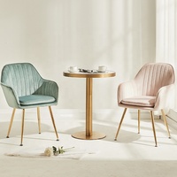Chaise de salle à manger nordique de luxe or tissu velours salle à manger maison moderne Restaurant chaises ensemble salle à manger meubles pour table