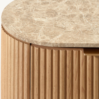 Table de chevet RH en chêne américain moderne, taille personnalisable, table de chevet à 3 tiroirs, plateau en marbre de luxe, table d'appoint imposante en bois massif